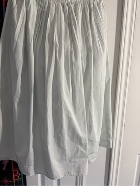 Uniqlo Mint Green Gathered Midi Skirt